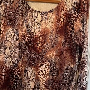 ONE WORLD Black Lace Accent Blouse